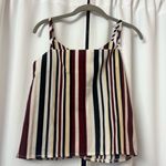 SheIn Striped V-neck Semi Crop Silky Tank Top Camisole Size Extra Small Photo 5