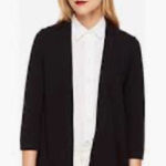 Kate Spade NWT Broome Street Open Cardigan Black Xsmall Xs New 3/4 Sleeve Photo 0