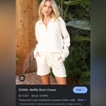 DONNI. waffle knit boxer shorts Pearl button fall classic revolve in stone grey Gray Photo 2