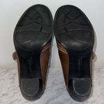 Natural Soul  By Naturalizer Carlo Brown Taupe Dress Low Ankle Bootie Brown Heels Photo 5