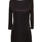 ZARA Black Cutout Back 3/4 Sleeves Evening Cocktail Special Event Mini Dress M Photo 0