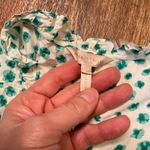 Rebecca Taylor  Size 8 Emerald‎ Daisy Dress Wrap Ruffle 3/4 Puff Sleeve Floral Photo 4