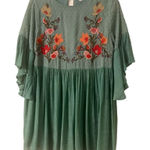 Umgee  tunic top/dress embroidered bodice flutter sleeve sz Medium Photo 0