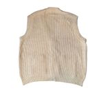 Vintage 90’s Silk Blend Oversized Cream Knit Vest Size L Photo 4
