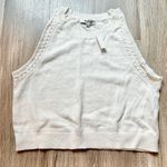 Madewell Crochet-Trim Crop Sweater Tank in Lighthouse White Size S NWT Photo 1