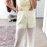 Tularosa Revolve White Yellow Sheer Cut Out Jumpsuit Photo 0