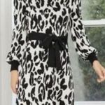 Who What Wear  Black and White Animal Print Dress Photo 0