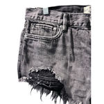 We The Free People Black Distressed Denim Jean Shorts Size 28 Western Casual Photo 3
