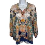 LOLA AUSTRALIA Bohemian Tassel Tie L/S Boho Top Blouse Medium White Photo 1
