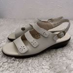SAS Quatro Slingback Bone Ivory Sandal Hook Loop Adjustable Straps Comfort 10 N Photo 1