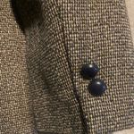 VTG Gray Black Tweed Blazer Shoulder Pads work office professional Size 10/11 Brown Size M Photo 9