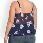 Torrid Navy Floral Chiffon Layered Ruffle Cami Top Photo 39
