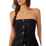 Free People  Between Us Tube Top in Black Medium Womens New strapless Tank Photo 10