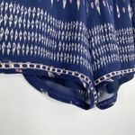Joie  Bogen Navy Blue 100% Silk Printed Elastic Waist Shorts Women's Size Small S Photo 2