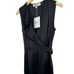 Diane Von Furstenberg  Sol wrap-effect satin wide-leg jumpsuit Size‎ 2 NWT Photo 10