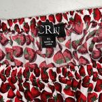 J.Crew Size XL White - Red Strawberry Novelty Print Off the Shoulder Crop Top Photo 5