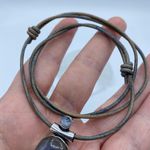 Blue Flash Labradorite Rainbow Moonstone Sterling Silver Pendant Necklace Photo 3