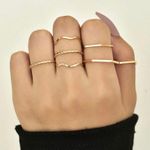 Boutique 7pc Twist Decor Ring Set Photo 0