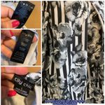 City Chic BLACK, GRAY & WHITE FLORAL AND STRIPED PRINT FULL SKATER SKIRT (20) Photo 11