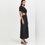 STAUD NEW Calypso cutout midi black Dress Size S Photo 3