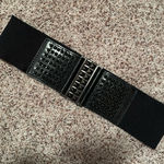 Black Studded Stretchy Belt. Size S/M. Photo 0