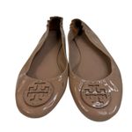 Tory Burch Sz 11 Minnie Travel Patent Leather Ballet Flats Women’s Beige Nude Photo 1