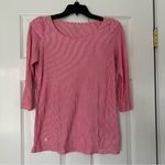 Lilly Pulitzer pink and white stripe shirt M Photo 13
