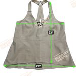 BCBG MaxAzria Charlotte Faux Suede V-Neck Sleeveless Top Canvas Tan Size S Photo 9