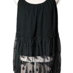 Romeo + Juliet Couture  Black Lace Detail Tunic Blouse Photo 1