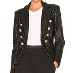 Generation Love  Angie Faux Leather Blazer in Black Photo 1