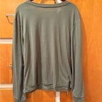 Zoe & Liv  Green Long Sleeve Shirt with Stripes Keep Dreaming Small NWT Photo 1