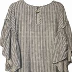Allison Joy Allison‎ Joy Evereve Black White Ruffle Sleeve Striped Dress NWT Large K4898 Photo 6