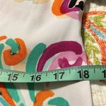 ALYX size 16 printed stretch twill dress sleeveless zip close back bright colors Orange Photo 4