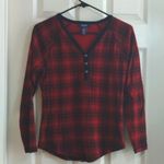 CHAPS  by Ralph Lauren Red  Long Sleeve Top Size M #6873 Photo 1