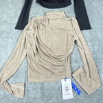 Cider  Ruched Cropped Long Sleeve Top XS Date Night Dressy Lace Lot Of 2 New Tags Photo 0