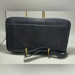 ALLSAINTS A Rare HTF Vintage All Saints Gunmetal Color Leather Zip Around Wristlet Wallet Photo 3