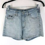 Unif Womens Denim Shorts High Waist Light Wash Size 25 Photo 0
