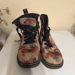 Dr. Martens Floral Castel Combat Boots Lace up Blue Pink Size 3 Shoes Flowers Photo 1