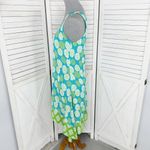 Vintage Loco Lindo Y2K Multi Print Scarf Hem Slip Dress Teal White Green Small Blue Photo 1