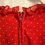 Altar'd State Altar’d State Bowie Romper Women’s Sz‎ Small Red Polka Dot Ruffle Zippered Back Photo 7