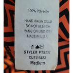 Orange & Black Chevron Striped Top Career Office Professional Colorful Size M Size M Photo 4