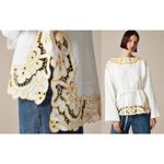 J.Crew  | NWOT Cutwork tunic top in linen in White | Sz M Photo 1