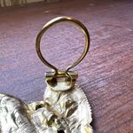 Vintage Double Leaf Clasp Pinless Brooch Pin Gold Tone Photo 10