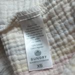 Sundry Long Sleeve Babydoll blouson sleeve mini dress neutral motif striped XS Photo 5