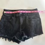 American Eagle Hi-Rise Shortie Black Lace Detailed Denim Shorts Size 0 Photo 10