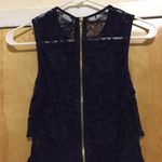 Little Navy Blue Lace Dress Photo 4