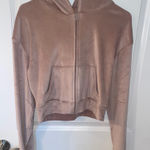 SKIMS  Velour Hoodie Zip-Up Photo 0