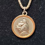 Saint Anthony Holding Baby Jesus Charm Necklace Religious Religion Spiritual 24" Silver Photo 1