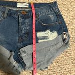 One Teaspoon  Bandits Relaxed Fit Long Rise Distressed Destroy Shorts- Size 25 Photo 3