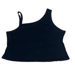 Good American Womens Plus Size 5X Cropped Tank Top Black One Shoulder Ribbed NWT Photo 1